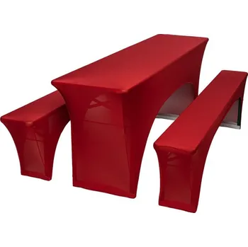 Napínací potah Elastický ubrus na pivní set 200 x 50 cm. Barva: vínová