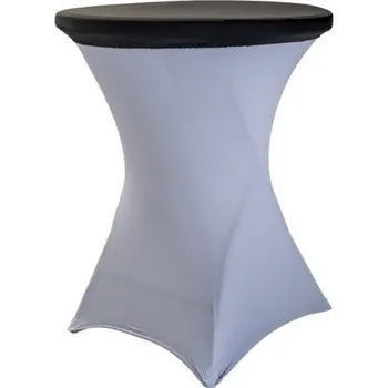 Napínací potah Elastický potah na kulatou desku stolu 80 cm Barva: černá