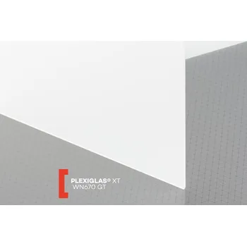 Plexisklo Röhm Opálové plexisklo Plexiglas XT 4mm WN670 (prop. 78%) 1520 x 2050 mm