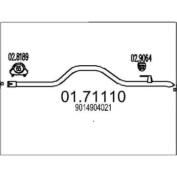 Výfuková trubka Výfuková trubka MTS 01.71110