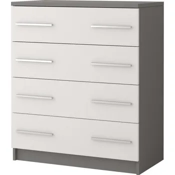 Komoda IDZ Komoda OMEGA II 4S 02, 80 cm Bílá/Grafit