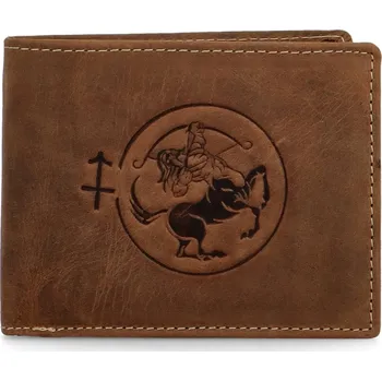 Peněženka Pánská kožená peněženka Zvěrokruh Střelec - Daimon, hnědá