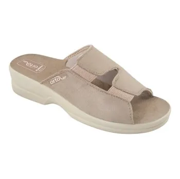 Dámské polobotky Dámské pantofle Adanex 26186 vhodné i na Halux béžová 40