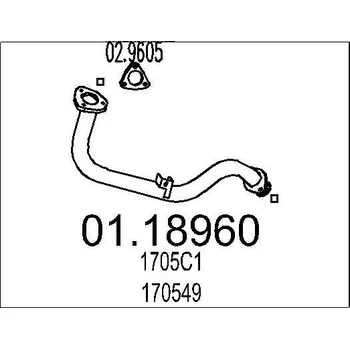 Auto-moto Výfuková trubka MTS 01.18960