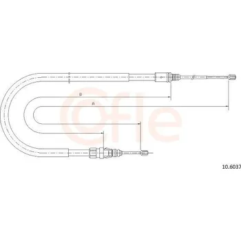 Auto-moto Tažné lanko, parkovací brzda COFLE 10.6037