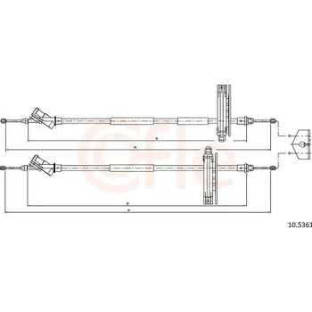 Auto-moto Tažné lanko, parkovací brzda COFLE CFE10.5361