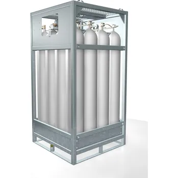 Kyslíková lahev Vítkovice Cylinders Svazek tlakových lahví 16x50L, 200 bar, pro různé plyny Druh plynu: Argon (Ar): W21.8x1/14”, DIN 477 - nr. 6