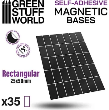 RC vybavení Flexibilní samolepící magnety obdélníkové 25x50 mm (35 ks)