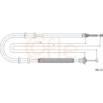 Brzdový systém Tažné lanko, parkovací brzda COFLE 641.13