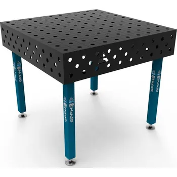 Dílenský stůl Svařovací stůl GPPH ECO 1000x1000 mm, ocelová pracovní deska tl. 8 mm, otvory pr. 28 mm