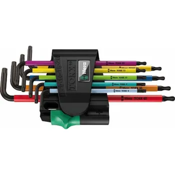 Klíč Wera 024335 Zástrčné klíče Torx 967/9 TX BO Multicolour 1, BlackLaser (Sada 9 dílů)