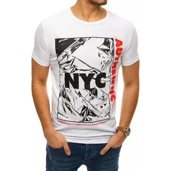 Pánské tričko Dstreet Pánské tričko s potiskem Snan bílá XXL RX4408