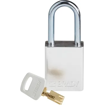 Visací zámek Visací zámek SafeKey, hliník, výška třmenu 38,10 mm, bílý