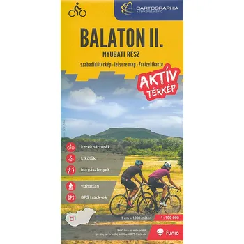 Cartographia Budapest cyklomapa Balaton II. západ 1:100 t. voděodolná