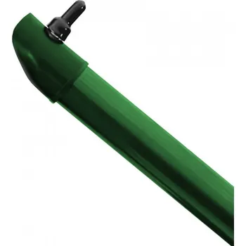 Plotová vzpěra Vzpěra na plot DAMIPLAST poplastovaná, průměr 38x1,25x1600 Zn + PVC zelená s úchytem a šroubem - Plotová vzpěra