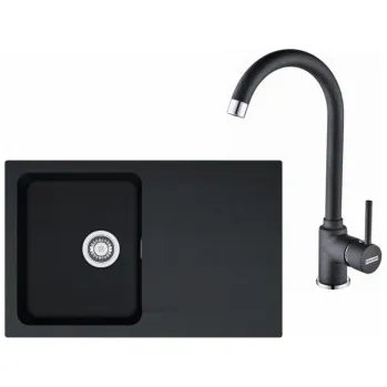 Kuchyňský dřez Franke SET T30 - OID 611-78 černá + FP 9000.071 POLA + ZÁRUKA 5 LET ZDARMA
