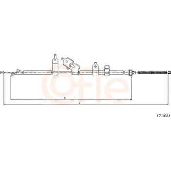 Lanko parkovací brzdy Tažné lanko, parkovací brzda COFLE 17.1081