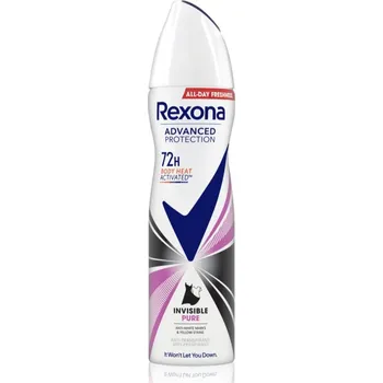 Rexona Advanced Protection Invisible Pure deodorant ve spreji proti bílým a žlutým skvrnám 150 ml
