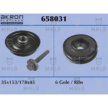 Sada řemenice, kliková hřídel AKRON-MALÒ 658031