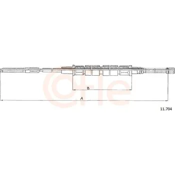 Lanko parkovací brzdy Tažné lanko, parkovací brzda COFLE CFE11.704