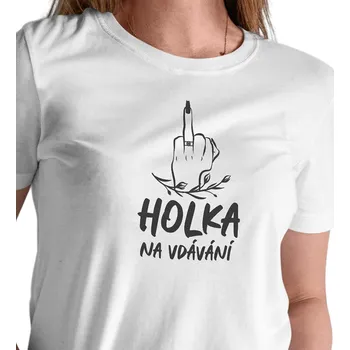 Dámské tričko Dámské tričko, bílé - Holka na vdávání M