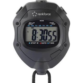 Stopky RF-SW-110 | Digitální stopky Renkforce | 1/100 sec. | černé