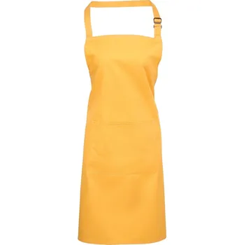 Kuchyňská zástěra Premier Workwear Keprová pracovní zástěra s kapsou z kolekce Colours Collection Barva: Slunečnicová, Velikost: 72 x 86 cm PW154