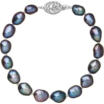 Náušnice Perlový náramek z říčních perel se zapínáním z bílého 14 karátového zlata 823011.3/9265B peacock