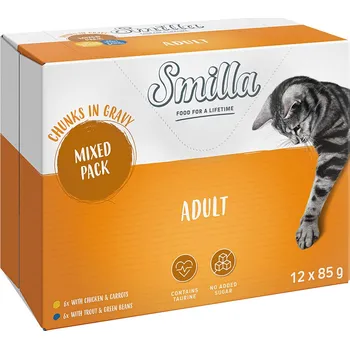 Krmivo pro psa 12x85g Smilla Adult kousky se zeleninou - míchané balení