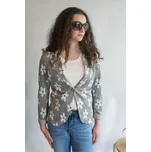 Sako teplákové velký květ 2290 Itálie barva: šedá, velikost: S