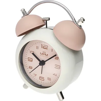 Budík MPM Kitty - A Designový kovový budík s klasickým mechanickým zvoněním C01.4433.23