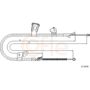 Auto-moto Tažné lanko, parkovací brzda COFLE CFE17.1070
