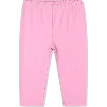 DÍVČÍ 3/4 LEGÍNY BAVLNĚNÉ JEDNOBAREVNÉ Barva: Světle růžová, Velikost: 128