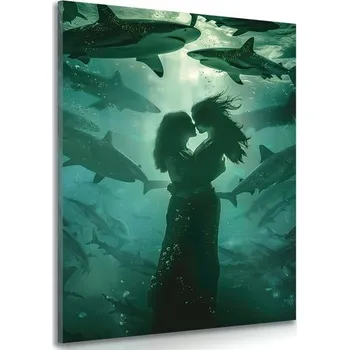Obraz Dovido Obraz objetí žen mezi žraloky