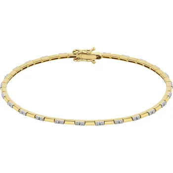 Náramek Zlatý náramek s brilianty - 18 cm - 0,35 ct - ryzost 585 - 211.253