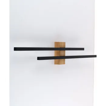 Nástěnné svítidlo TK Lighting Flash nástěnné svítidlo 2x30 W černá-dřevo 6628