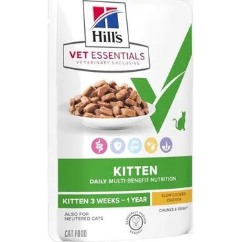 Krmivo pro ptáka Hill's Pet Nutrition s.r.o. Hill's VetEssentials MULTI-BENEFIT kapsička Kitten Chicken 12 x 85 g