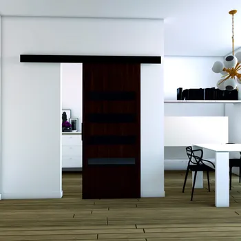 Interiérové dveře Nábytek PEGAS s.r.o. Posuvné dveře STANDART MIX F100, Wenge/Černá