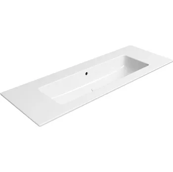 Umyvadlo GSI PURA keramické umyvadlo Slim 122x46cm, bez otvoru, bílá ExtraGlaze, 8887011