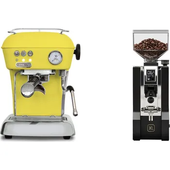 Kávovar Ascaso Dream ONE, Sun Yellow + Eureka Mignon XL, CR black