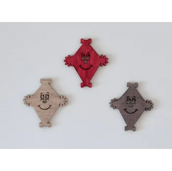 Dřevěné dekorace - Dráček 4 cm tmavě hnědý