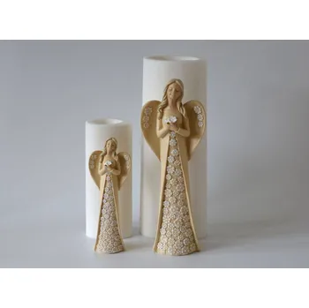 Forma na odlévání Silikonová forma - Květinová andělka velká 105 x 63 x 290 mm