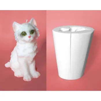 Silikonová forma - Bílá kočka 80 x 60 x 120 mm