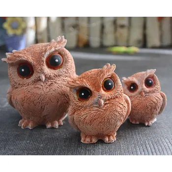 Silikonová forma - Sovička chlupatá STŘEDNÍ 60 x 52 x 75 mm