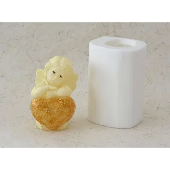 Silikonová forma - Anděl se srdcem 80 x 75 x 130 mm