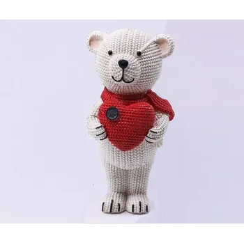 Silikonová forma - Pletený mišánek 50 x 45 x 100 mm