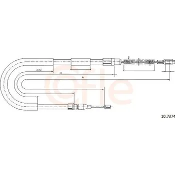 Lanko parkovací brzdy Tažné lanko, parkovací brzda COFLE 10.7374