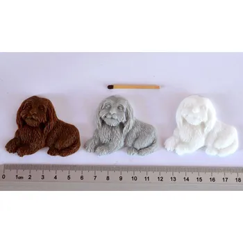 Vánoční dekorace Vosková ozdoba - Pejsek - 1 ks bílý