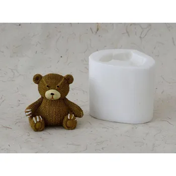 Silikonová forma - Pletený medvídek MINI 65 x 45 x 55 mm