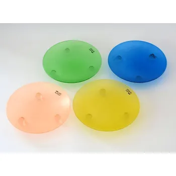 Svícen Skleněný svícen s kulatými nožkami barevný - MODRÝ